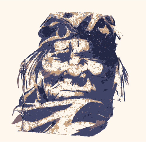 Image vectorielle de Native American portrait peinture